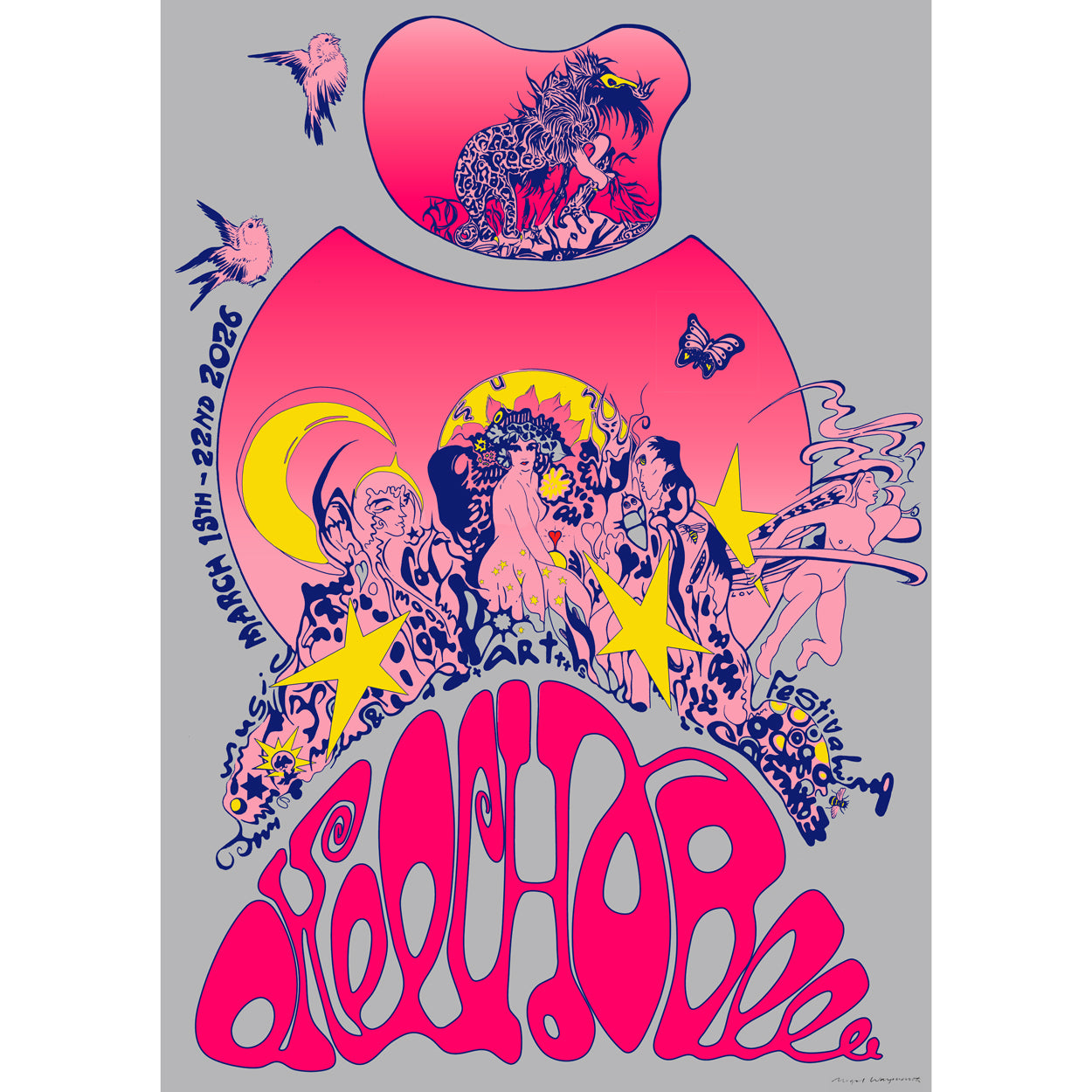 OMF 2026 Poster Art by Nigel Waymouth, Silk Screen Printed and Signed [Limited Edition]