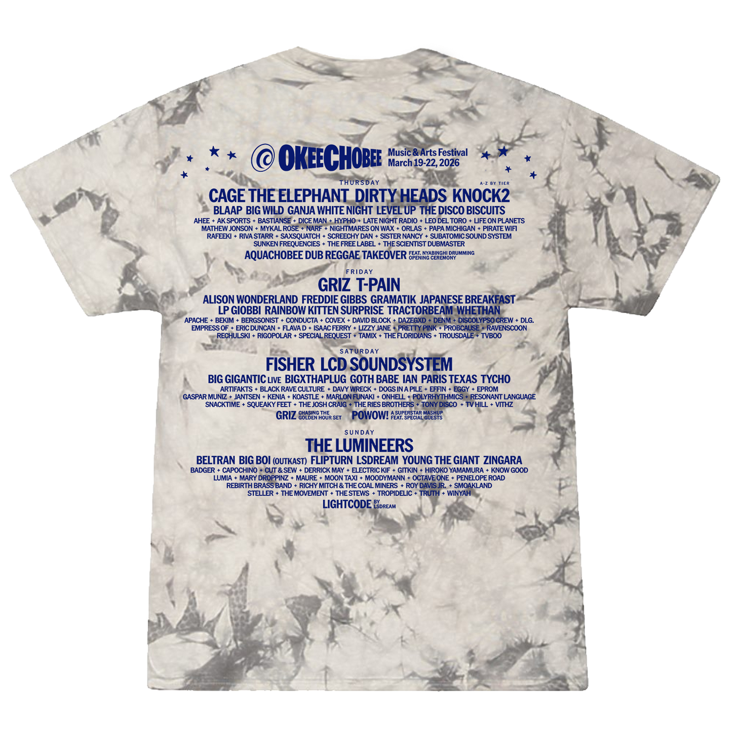 2026 Tie Dye Lineup Tee